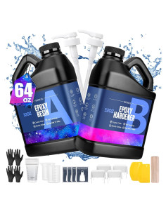 Resina Epóxica KISREL 64 Onzas - Kit Cristalino Sin Burbujas