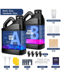 Resina Epóxica KISREL 64 Onzas - Kit Cristalino Sin Burbujas 2