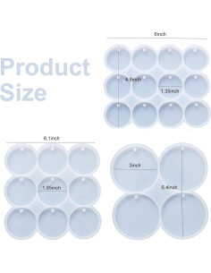 Moldes de Silicona AFINSEA para Resina - 25 Cavidades Redondas 2