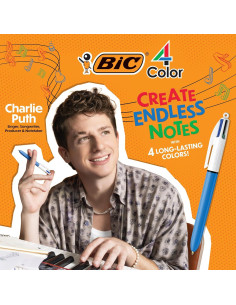 Bolígrafo Retráctil BIC 4 Color Suave - 12 Unidades Multicolor 2