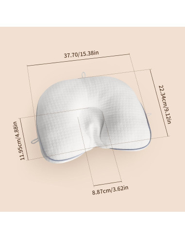 Almohada Ergonómica para Bebé Cococu - Soporte Cuello Blanco