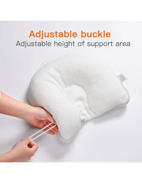 Almohada Ergonómica para Bebé Cococu - Soporte Cuello Blanco
