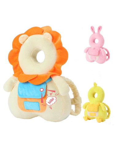 Mochila Protectora de Cabeza para Bebé JunNeng León Amarillo