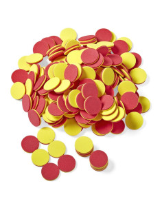 Contadores de Espuma hand2mind - 200 Fichas Rojas y Amarillas