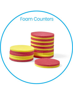Contadores de Espuma hand2mind - 200 Fichas Rojas y Amarillas 2