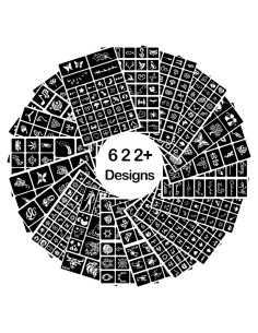 Kit de Plantillas de Tatuajes Temporales ChurlChurl 20 Hojas A4