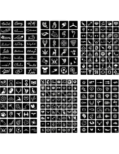 Kit de Plantillas de Tatuajes Temporales ChurlChurl 20 Hojas A4 2