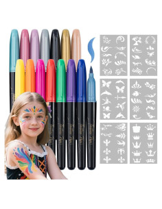 Marcador de Tatuaje Temporal Transon 15 Colores Punta Pincel