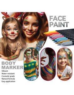 Marcador de Tatuaje Temporal Transon 15 Colores Punta Pincel 2