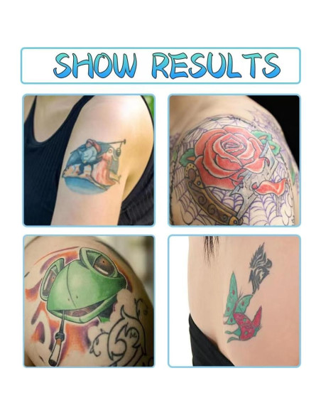 Kit de Marcadores de Tatuajes Temporales Wxfhtda - 10 Piezas + 40 Plantillas