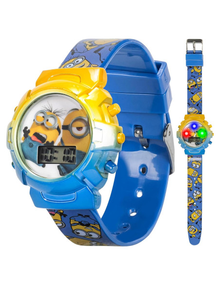 Reloj de Niños Minions con Luces Intermitentes y Pantalla LCD