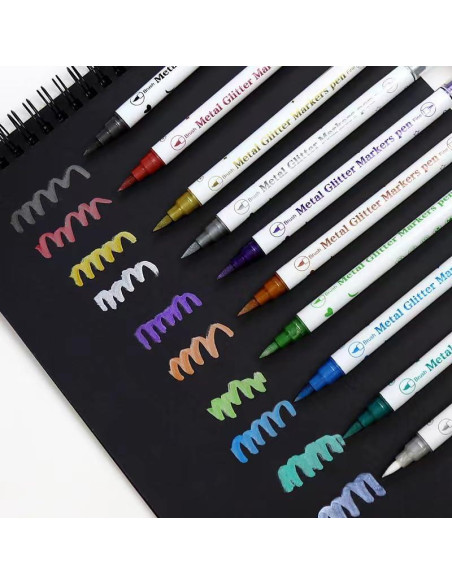 Kit de Marcadores de Tatuajes Temporales Wxfhtda - 10 Piezas + 40 Plantillas