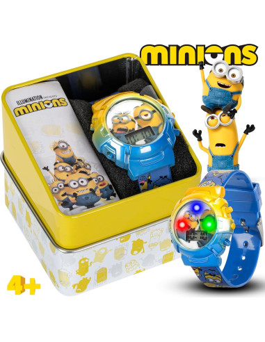 Reloj de Niños Minions con Luces Intermitentes y Pantalla LCD