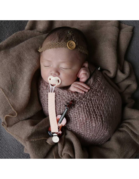 Set de 4 Clips de Chupete KAPIHOUSE con Correa de Tela