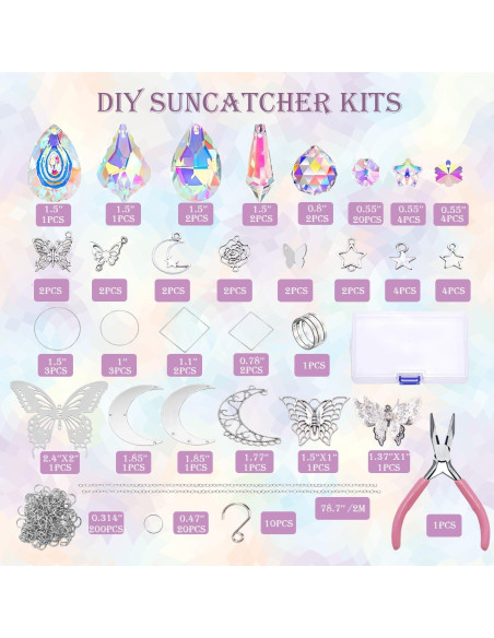 Kit de Atrapasoles de Cristal Lyukii 300 Piezas DIY