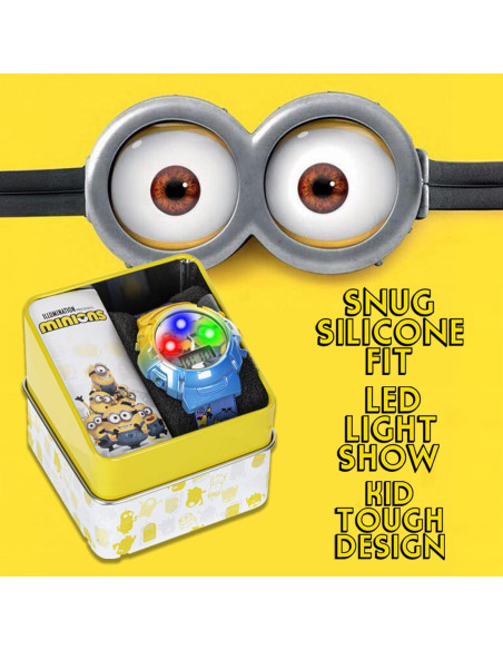 Reloj de Niños Minions con Luces Intermitentes y Pantalla LCD