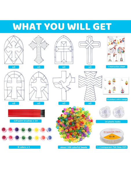 Kits de Artesanía de Atrapasol Cruz WorldBazaar - 24 Piezas