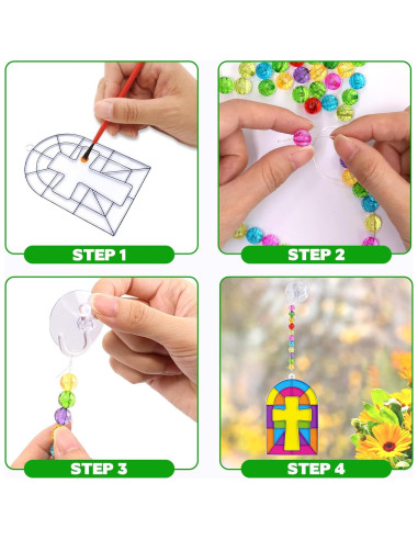 Kits de Artesanía de Atrapasol Cruz WorldBazaar - 24 Piezas