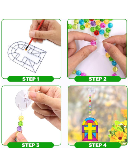 Kits de Artesanía de Atrapasol Cruz WorldBazaar - 24 Piezas