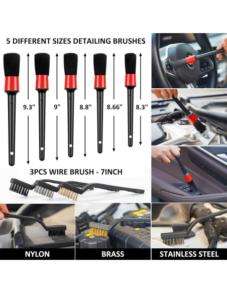 Kit de Lavado de Autos 44 Piezas AUTODECO Negro