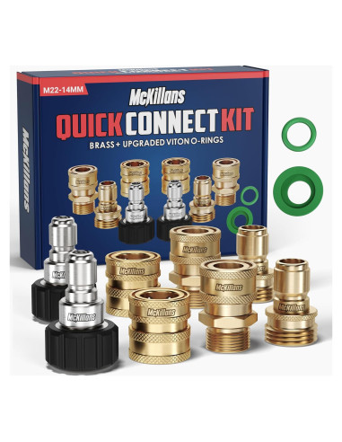 Kit de Conexión Rápida McKillans M22-14mm para Lavadora a Presión