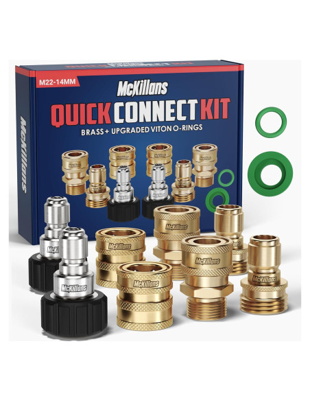 Kit de Conexión Rápida McKillans M22-14mm para Lavadora a Presión