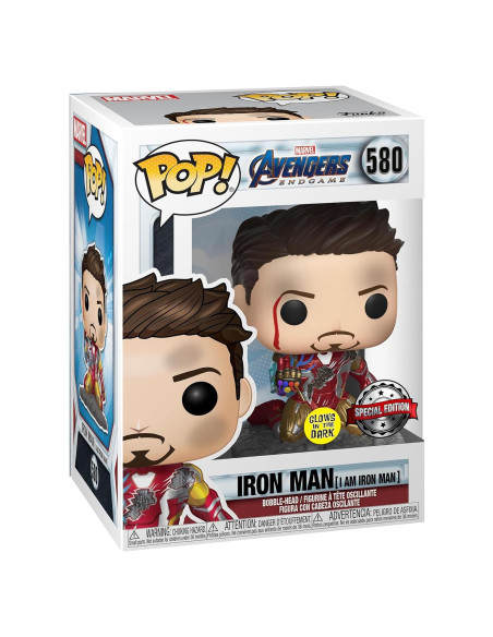 Funko Pop! Iron Man Deluxe Brillante en la Oscuridad 10 cm
