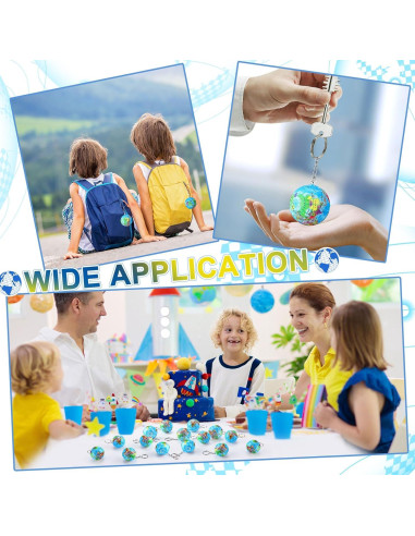 Pack 24 Llaveros Globo Día de la Tierra Quelay para Niños