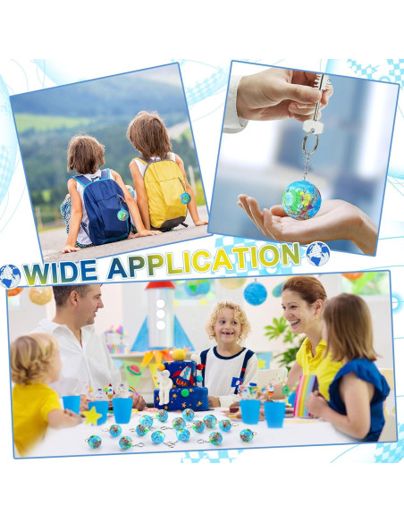 Pack 24 Llaveros Globo Día de la Tierra Quelay para Niños