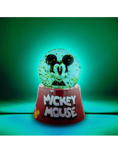 Mini Globo de Nieve Iluminado Mickey Mouse Silver Buffalo - 7.62 cm