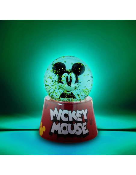 Mini Globo de Nieve Iluminado Mickey Mouse Silver Buffalo - 7.62 cm