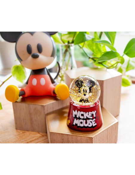 Mini Globo de Nieve Iluminado Mickey Mouse Silver Buffalo - 7.62 cm