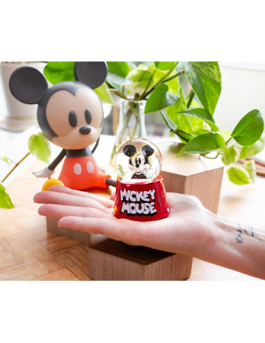 Mini Globo de Nieve Iluminado Mickey Mouse Silver Buffalo - 7.62 cm