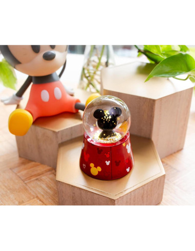 Mini Globo de Nieve Iluminado Mickey Mouse Silver Buffalo - 7.62 cm