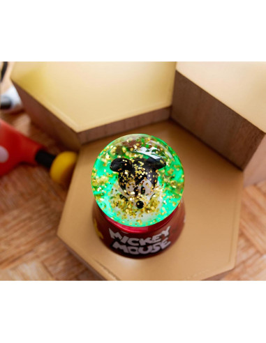 Mini Globo de Nieve Iluminado Mickey Mouse Silver Buffalo - 7.62 cm