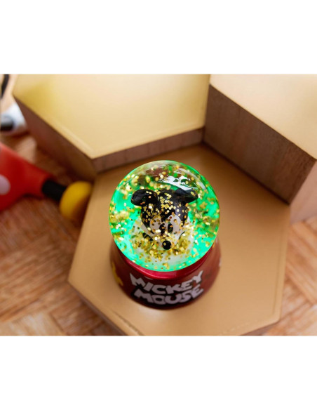 Mini Globo de Nieve Iluminado Mickey Mouse Silver Buffalo - 7.62 cm