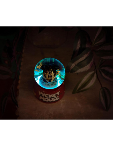 Mini Globo de Nieve Iluminado Mickey Mouse Silver Buffalo - 7.62 cm