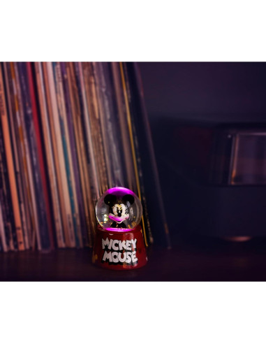 Mini Globo de Nieve Iluminado Mickey Mouse Silver Buffalo - 7.62 cm