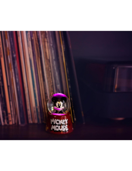 Mini Globo de Nieve Iluminado Mickey Mouse Silver Buffalo - 7.62 cm