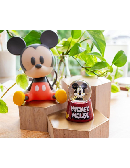 Mini Globo de Nieve Iluminado Mickey Mouse Silver Buffalo - 7.62 cm