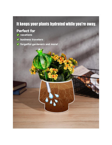 Esferas de Riego Automático NiHome 4-Pack Vidrio Verde