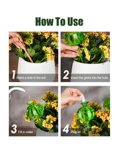 Esferas de Riego Automático NiHome 4-Pack Vidrio Verde