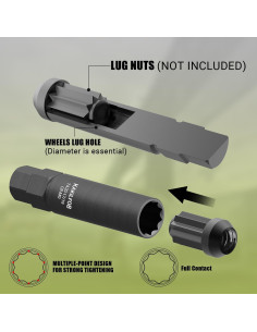 Llave de Tuerca de 10 Spline KAKILFOB para Camiones y SUV 2