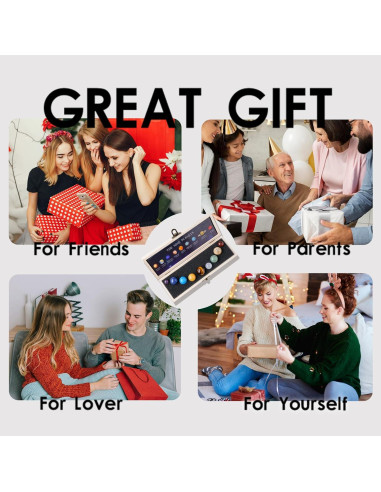 Modelo de Sistema Solar de Cristal Runyangshi - 8 Planetas - Decoración Educativa