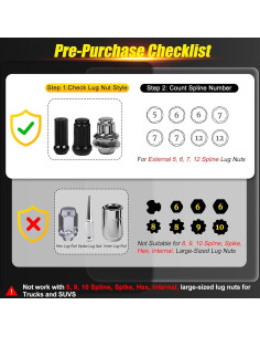 Juego de 8 Llaves de Tuerca de Spline Topec - Acero CR-MO 2