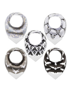 Conjunto de Baberos de Dentición Giftty Baby - Algodón Hipoalergénico