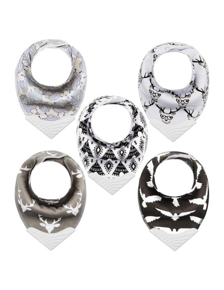 Conjunto de Baberos de Dentición Giftty Baby - Algodón Hipoalergénico