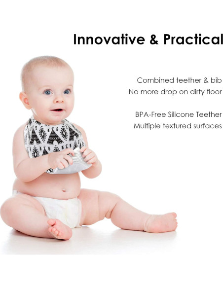 Conjunto de Baberos de Dentición Giftty Baby - Algodón Hipoalergénico