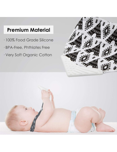 Conjunto de Baberos de Dentición Giftty Baby - Algodón Hipoalergénico