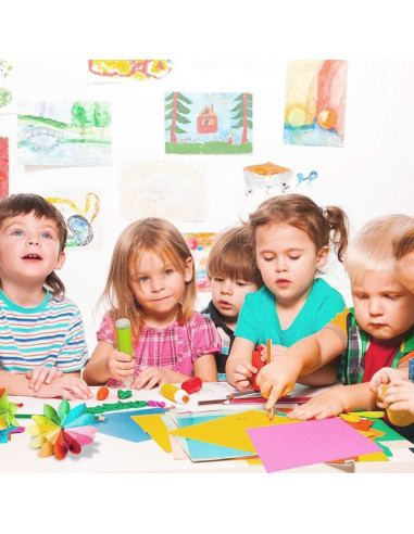 1000 Hojas de Papel Origami Doble Cara Yimaa 10 Colores